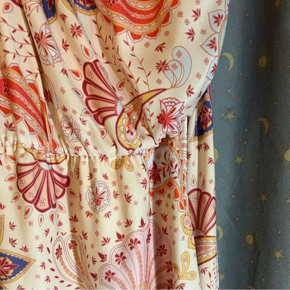 GWP! NWT LOVERS & FRIENDS VALENTINA MAXI DRESS SIZE XS PAISLEY MULTI MIX PRINT - Picture 11 of 16